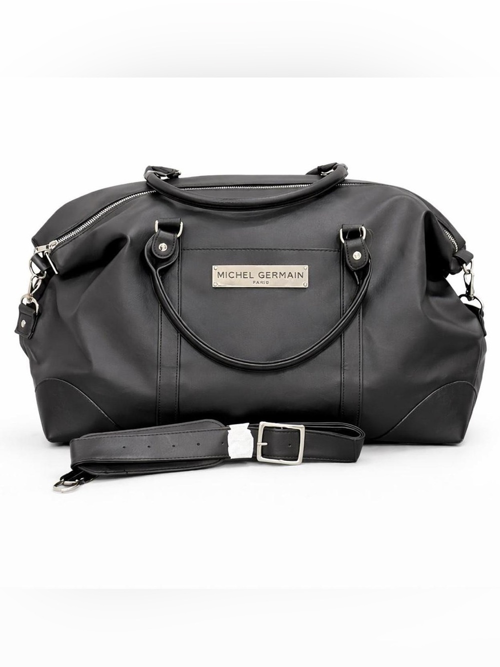 Michel Germain Paris Black Weekender Duffel Travel Bag